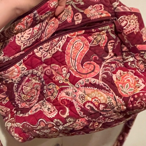 Vera Bradley vintage Piccadilly Plum Paisley Plaid Hobo bag Crossbody Purse - Picture 12 of 13
